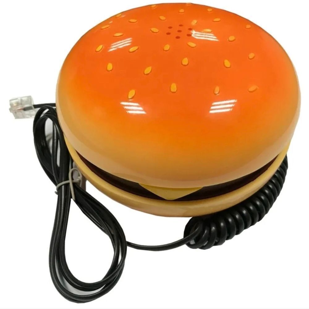 Hamburger Shape Cheeseburger Burger Telephone Novelty Home Corded Phone Gift US